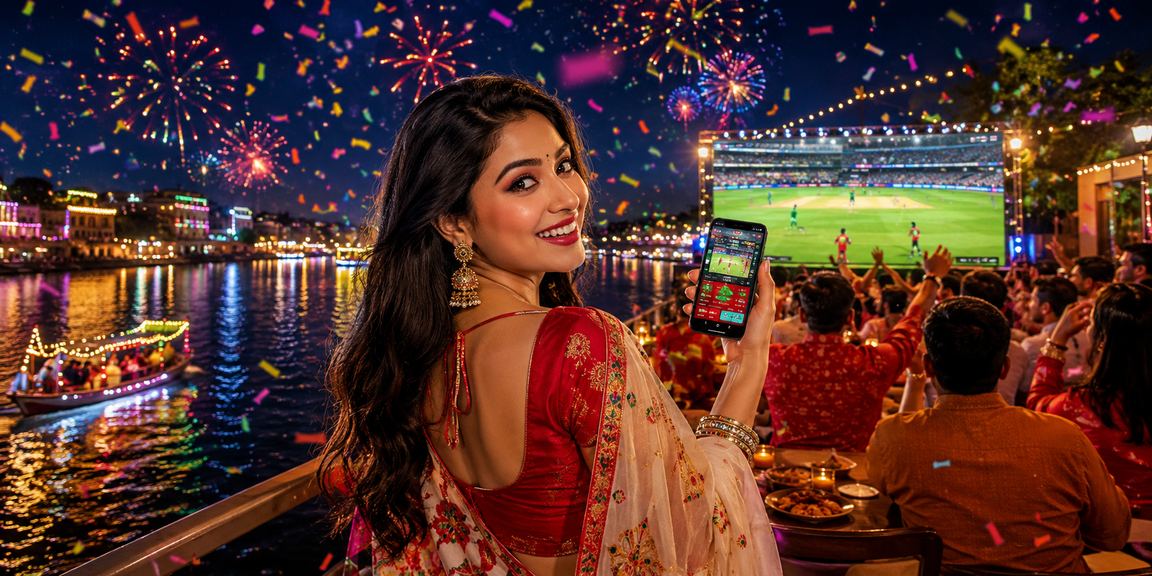 A user enjoying cricket betting at a Pohela Boishakh celebration in Barisal