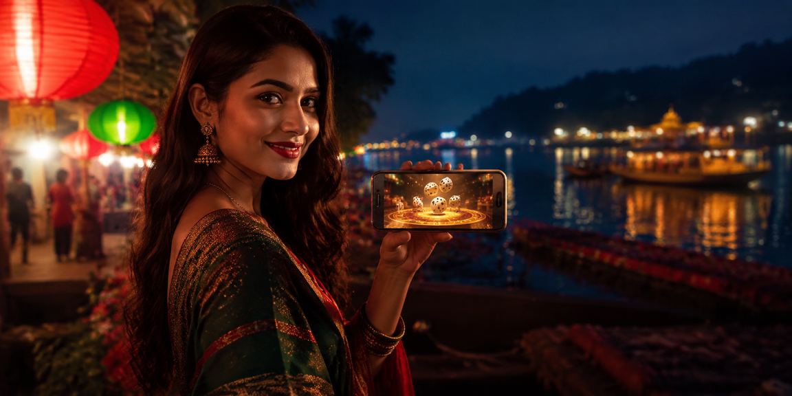 রাঙ্গামাটির লাল-সবুজ থিমে ডাইস গেমের দৃশ্য